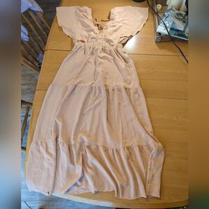 Simplee tan maxi dress